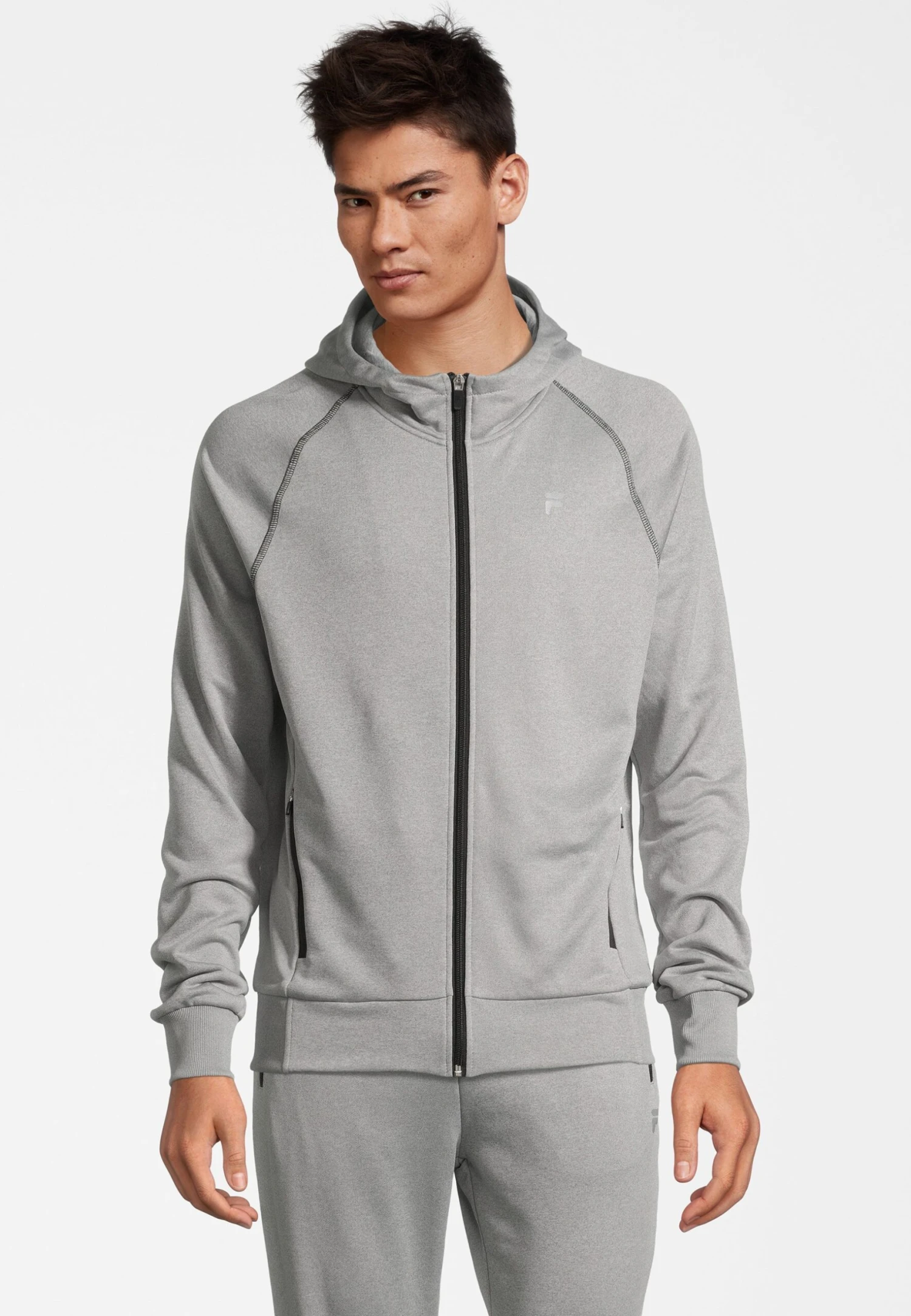 Fila Lage Slim- Sudadera Con Cremallera - Light Grey Melange
