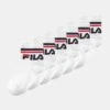 Fila Junior Quarter Unisex 6 Pack - Calcetines - White