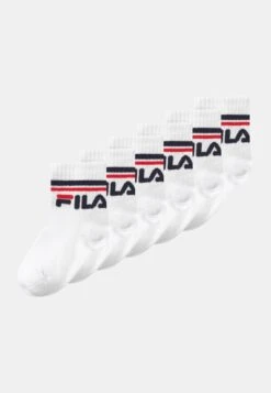 Fila Junior Quarter Unisex 6 Pack - Calcetines - White