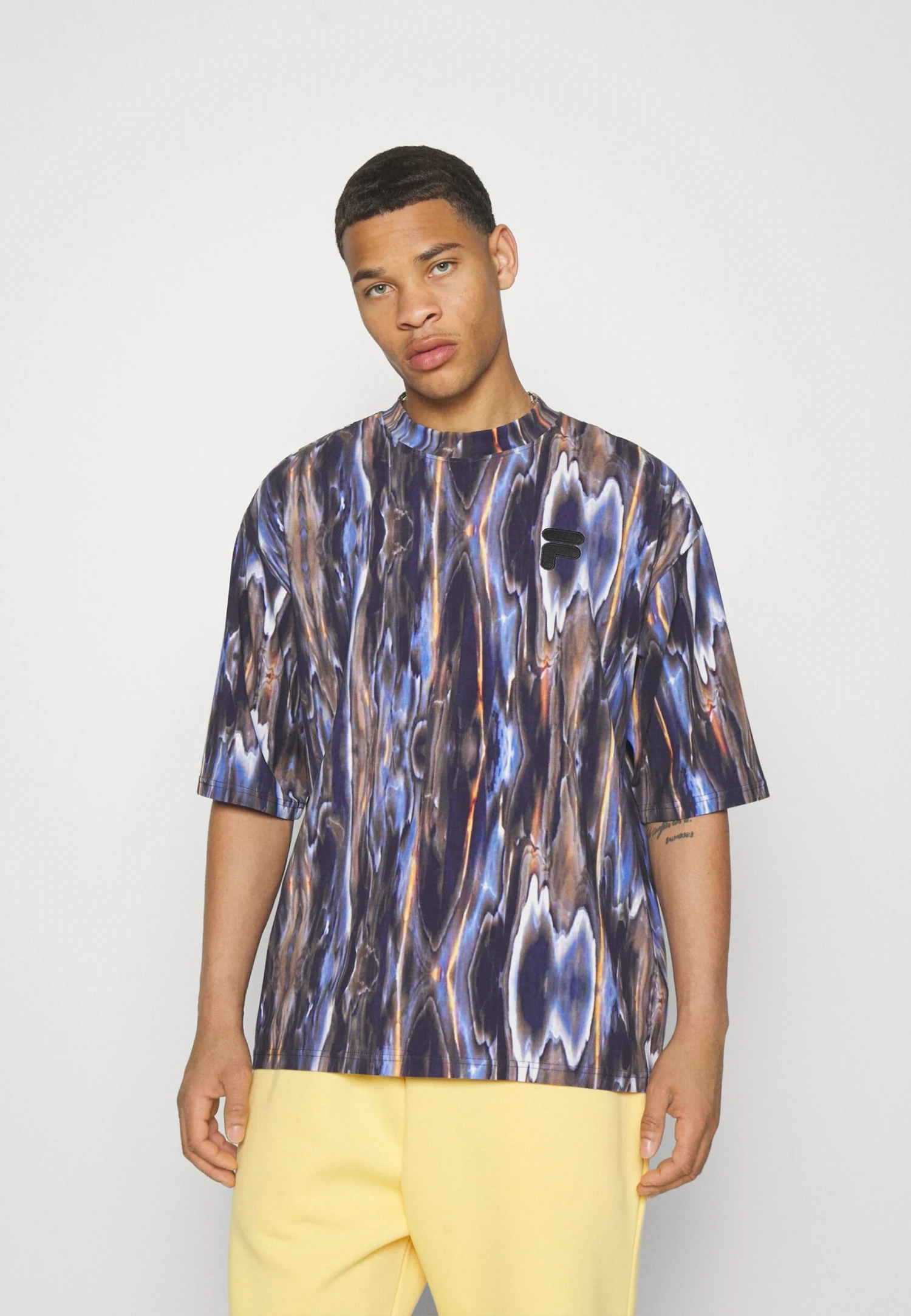 Fila Commercy Oversized Tee Unisex - Camiseta Estampada - Blue Melting