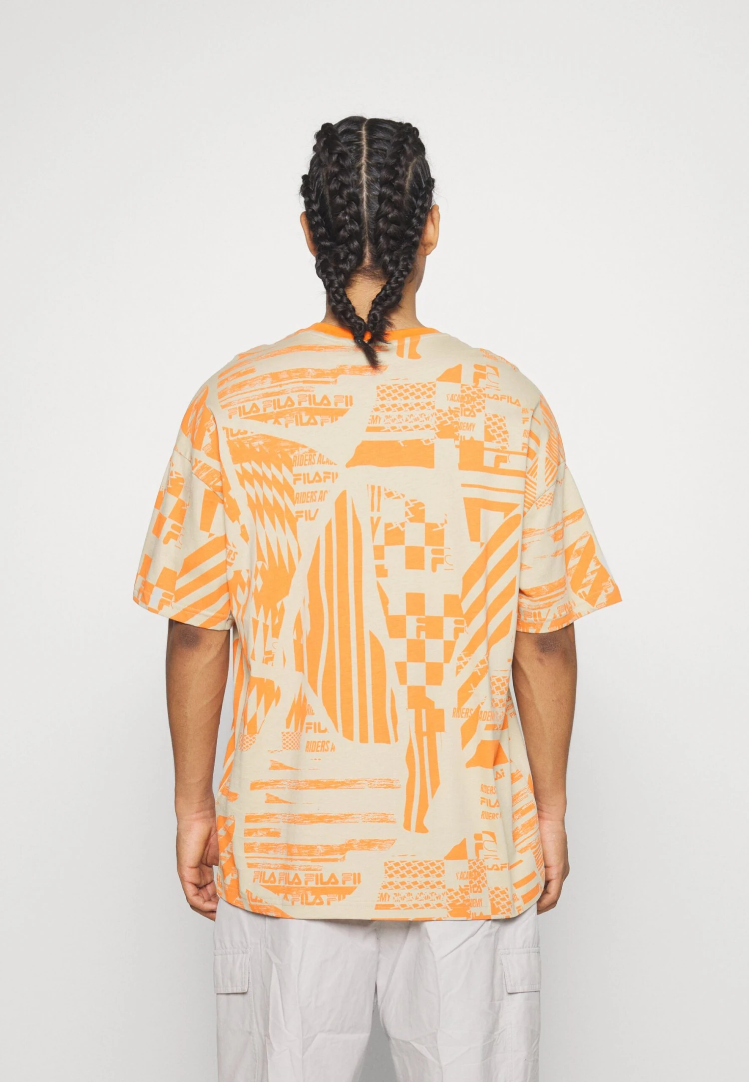 Fila Oversized Tee Unisex - Camiseta Estampada - Orange - Imagen 4