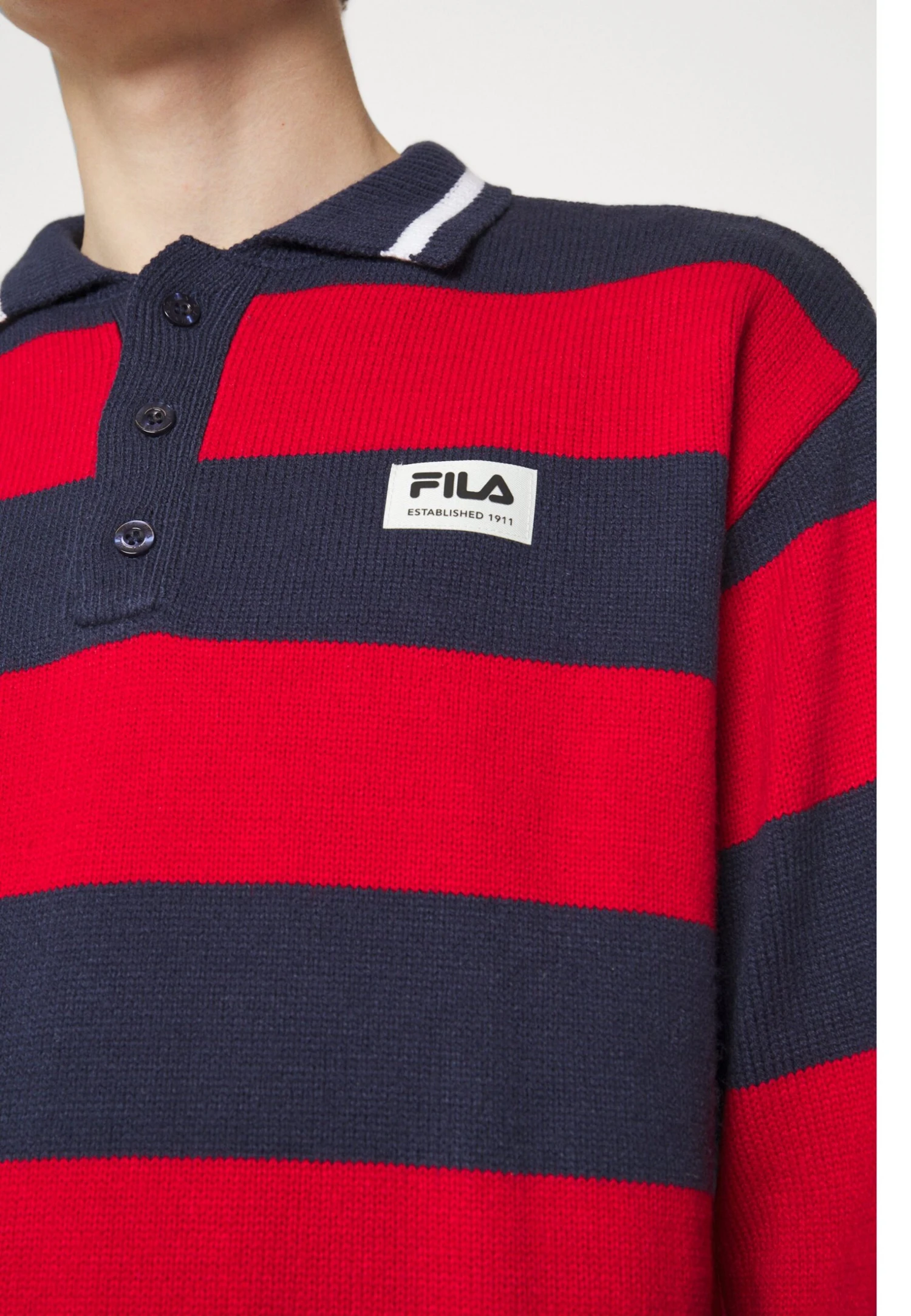 Fila Turpan- Jersey De Punto - Black Iris/True Red - Imagen 8