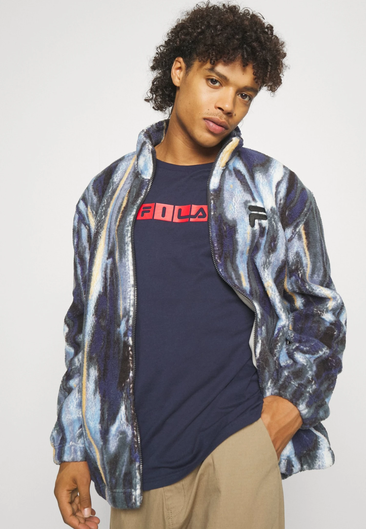 Fila Couzeix Zipper Jacket Unisex - Forro Polar - Blue - Imagen 4