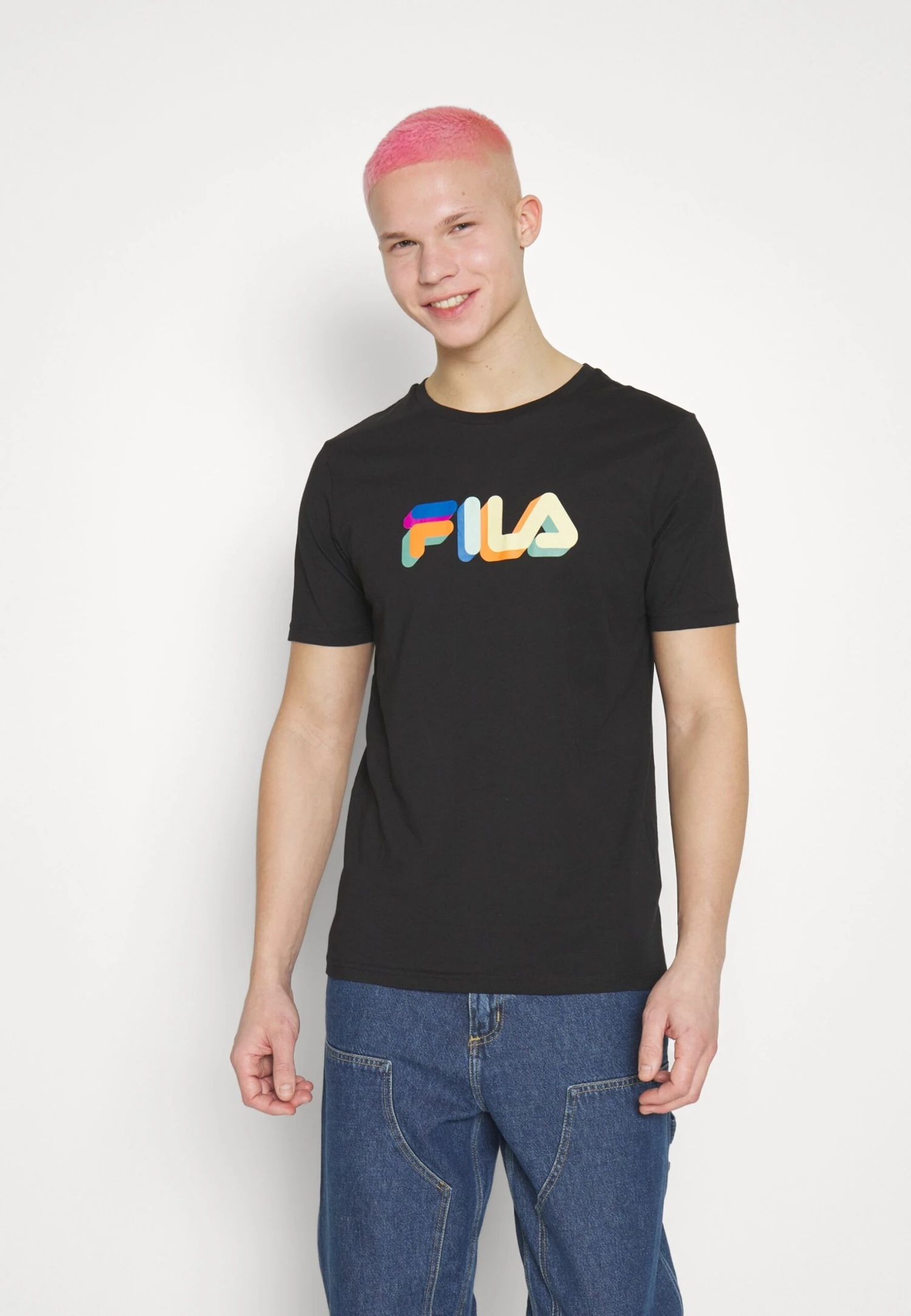 Fila Blunk Regular Graphic Tee - Camiseta Estampada - Black - Imagen 3